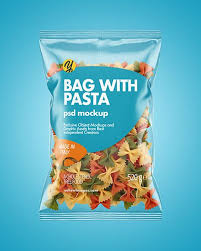 There are 244 chips bag mockup for sale on etsy, and they cost $3.30 on average. Plastic Bag With Tricolor Farfalle Pasta Mockup In Bag Sack Mockups On Yellow Images Object Mockups Plastic Food Packaging Chip Packaging Food Packaging