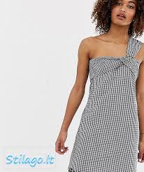 Submitted 3 days ago by squidgythesilver. Pepe Denims Chelo Gingham Gaun Satu Bahu Hitam Pakaian