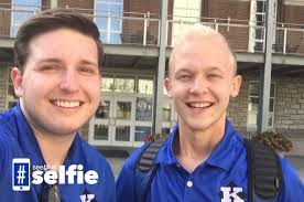 see blue." #selfie: Trent Patrick and Pete Comparoni
