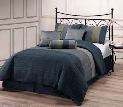 Black And Grey Comforter Set Full Zadooth 7pc Jacquard Slate Blue Grey Silver Comforter Set Full Queen King Ck Cal King Bedding Cozy Bed Comforter Sets