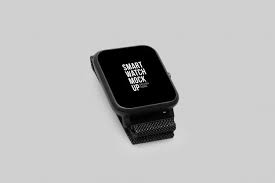 Wireless Smart Watch With Screen Mockup Template In 2020 Mockup Template Smart Watch Business Card Texture