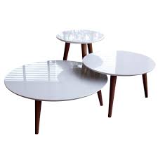 Enjoy free shipping & browse our great selection of coffee tables & accent tables, console & sofa tables and more! Manhattan Comfort Moore White Round End Table Set Of 3 3 252151 The Home Depot