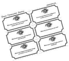 It is a detective story that engages students in conversation and will practice. Printable Dinner Conversation Starters Skip To My Lou