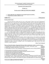 Filmare secreta de la proba orala la bacalaureatul la limba romana. Bacalaureat 2012 Modele De Subiecte Limba Si Literatura RomanÄ Libertatea