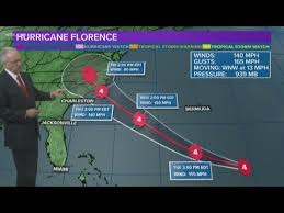 Hurricane Florence Forecast Storms Winds Now At 140 Mph 9 10 2018