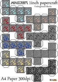 Papercraft Mini Underground Blocks Minecraft Crafts Papercraft Minecraft Skin Paper Crafts