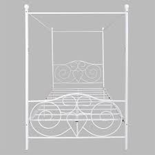 Maybe you would like to learn more about one of these? Buy Queen Size Canopy Bed Frames With Vintage Headboard And Footboard Bed Canopy Frame No Box Spring Required Heavy Duty Slat Platform Without Storage Queen White Online In Indonesia B08pytps6j