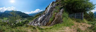 While we were travelling to switzerland among the small villages we saw. Acquafraggia Waterfall 360 Panorama 360cities