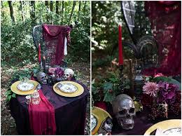 Let's talk about the fashion going on here: Feathers And Skulls Gothic Wedding Inspiration For A Happy Halloween Boho Wedding Blog