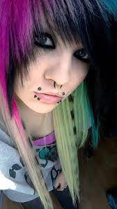 Nice But A Little Over Kill On The Mouth Piercings Just My Opinion Punk Girl Hair Emo Scene Hair Scene Hair