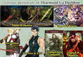 Various portrayals of Diarmuid Ua Duibhne : r/grandorder