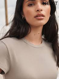 Buy Women's T-Shirts Grey Plain Holiday Tops Online