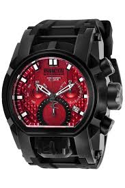 Black And Red Mens Watch Invicta Reserve Mens Quartz 52mm Black Case Red Dial Model 26715 Best Watches For Men Watches For Men Luxury Watches For Men