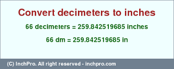 66 Dm In Inches Convert 66 Decimeters To Inches Inchpro Com