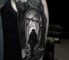 Dark Forest Tattoo By Mike Flores Post 27850 This bold tattoo design is amazing even as a black and white style. dark forest tattoo by mike flores