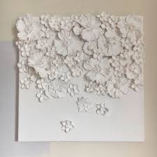 White Floral Cascade By Oxfordcommaco On Etsy Https Www Etsy Com Listing 618472403 White Floral Cascade Flower Sculptures Paper Flower Art Flower Wall