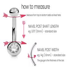 55 Punctual Barbell Piercing Size Chart