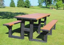 Poly Tuff 8 Foot Step Thru Eco Friendly Sustainable Picnic Table Made From 100 Durable Recycled Plastic Also Available Picnic Table Table Eco Friendly