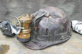 This Is An Example Of What A Carbide Light Looks Like When It Is Attached To The Skullgard Helmet That Was Introduced Into Coal Mining Miner Helmet Coal Miners
