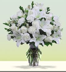 Flowers at the base of lake perris dam. White Lily And Rose Bouquet