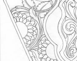 My very first attempt at leather carving.larger than actual size. Tooling Patterns Tooled Leather Svg Free Leathermaster Com Au