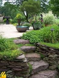Natural Stone Steps Garden Steps Beautiful Gardens Backyard