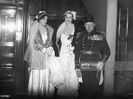 British Statesman Winston Churchill His Wife Clementine And Their Winston Churchill Winston Churchill