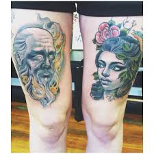 Father and son matching tattoo designs ideas on wrist. Fyeahtattoos Com A Very Bloody Mother Nature And Father Time Done
