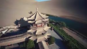 It's main connection is to the st. Aerial Photography Video In Crescent Lake Dunhuang Gansu Province Youtube