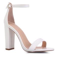 Profitez des avantages de l'eshop eram : Sandales Simili Croco Blanc A Talon Carre Blanc Cdiscount Chaussures