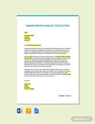 Edit a template for free to build your personal brand. Administrative Analyst Cover Letter Template Free Pdf Google Docs Word Apple Pages Template Net Cover Letter Template Cover Letter Template Free Lettering