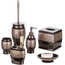 Check spelling or type a new query. Dublin 6 Piece Bathroom Accessories Set Brown Overstock 25686499