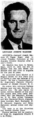 Leonard “Leo” Madore (1914-1951)