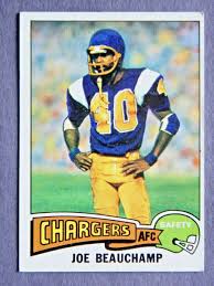 Joe Beauchamp #124 Topps 1975 Football Card (San Diego Chargers) VG