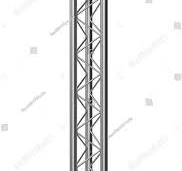 Silver Square Truss Column Triangular Bracing