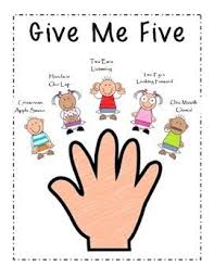 Give Me Five Poster Kindergarten Classroom Classroom Management Preschool Classroom