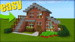 Minecraft Tutorial How To Make A Brick House 2019 Tutorial Youtube Cute Minecraft Houses Easy Minecraft Houses Minecraft House Designs