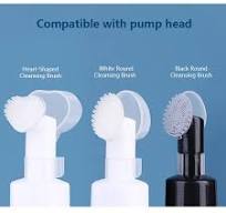 Empty 100ml 120ml 150ml 200ml White Clear Pet Mousse Foam Pump Plastic  Bottle With Heart Brush