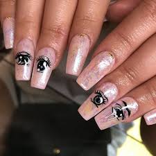 Nailswag On Instagram Anime Eyes By Vikirosie Using Apresnailofficial To Book An Appointment With Victoria At Nailswa Anime Nails Eye Nail Art Nails