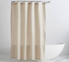 Shop shower curtains and shower curtain hooks from at home. Natural Rory Textured Stripe Cotton Shower Curtain 72x72 Pottery Barn Havenly