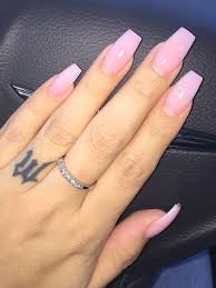 Long (nails can be cut down and filed to your desired length with a nail clipper and. Light Pink Acrylic Nails Coffin Matte Matte