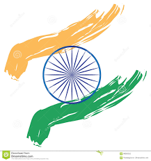 Indischer unabhängigkeitstag tambola krishna janmashtami republik tag flagge von indien, indien wehende flagge, orange, weiße und grüne flagge. Indien Flagge Stilisierte Orange Safran Des Farbenanschlags Weisses Grun Blaues Chakra Vektor Abbildung Illustration Von Hindustan Largest 96903352