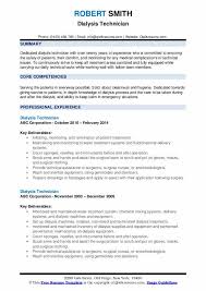 dialysis technician resume samples qwikresume