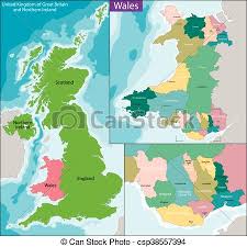 Map of wales (wales in the roman era) : Karte Der Wales Wales Ist Ein Land Das Teil Des Vereinigten Konigreichs Ist Canstock