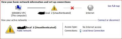 Network Shows As Unauthenticated Changed My Network Profile To Public