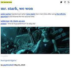 Tony stark y peter parker. We Won Mr Stark Know Your Meme