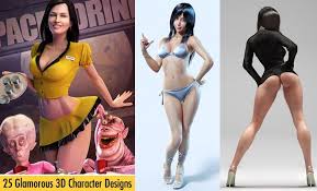 25 Glamorouss 3d Character Designs And Hot 3d Models For Your Inspiration Follow Us Www Pinterest Com Webneel Personajes 3d Modelos Diseno De Personajes