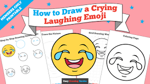 Draw this laughing emoji by following this drawing lesson. How To Draw A Crying Laughing Emoji Really Easy Drawing Tutorial
