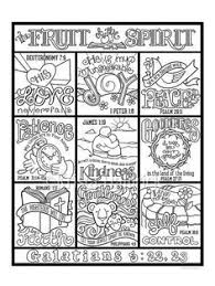 The Fruit Of The Spirit Coloring Page In Three Sizes 8 5x11 Etsy Fruit Of The Spirit Bible Coloring Pages Bible Coloring