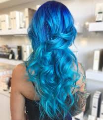 The hair is kept long and styled in. 25 Stunning Blue Ombre Hair Colors Trending Right Now